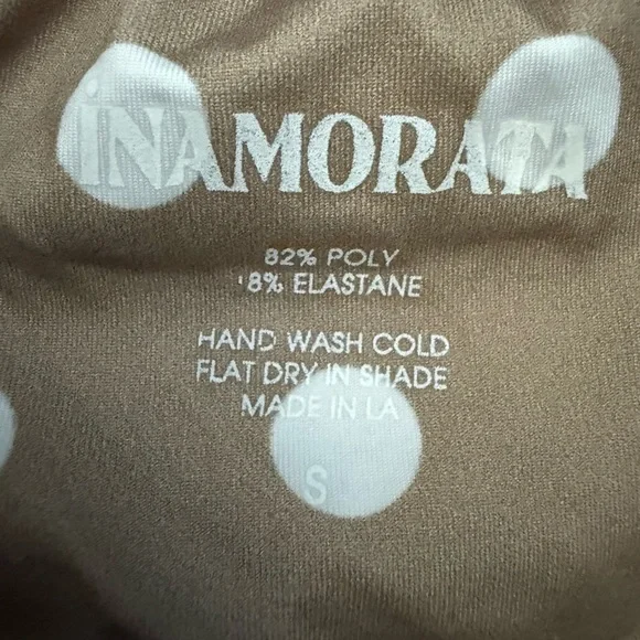 iNAMORATA Tan and White Bikini Bottom - Picture 4 of 5